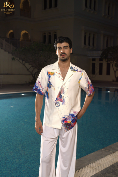 Ivory summer Multi Color Digital Print Shirt