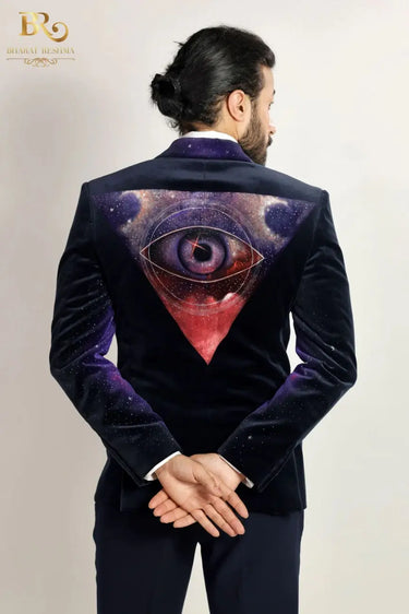 Galaxy Velvet Hand Paint Tuxedo