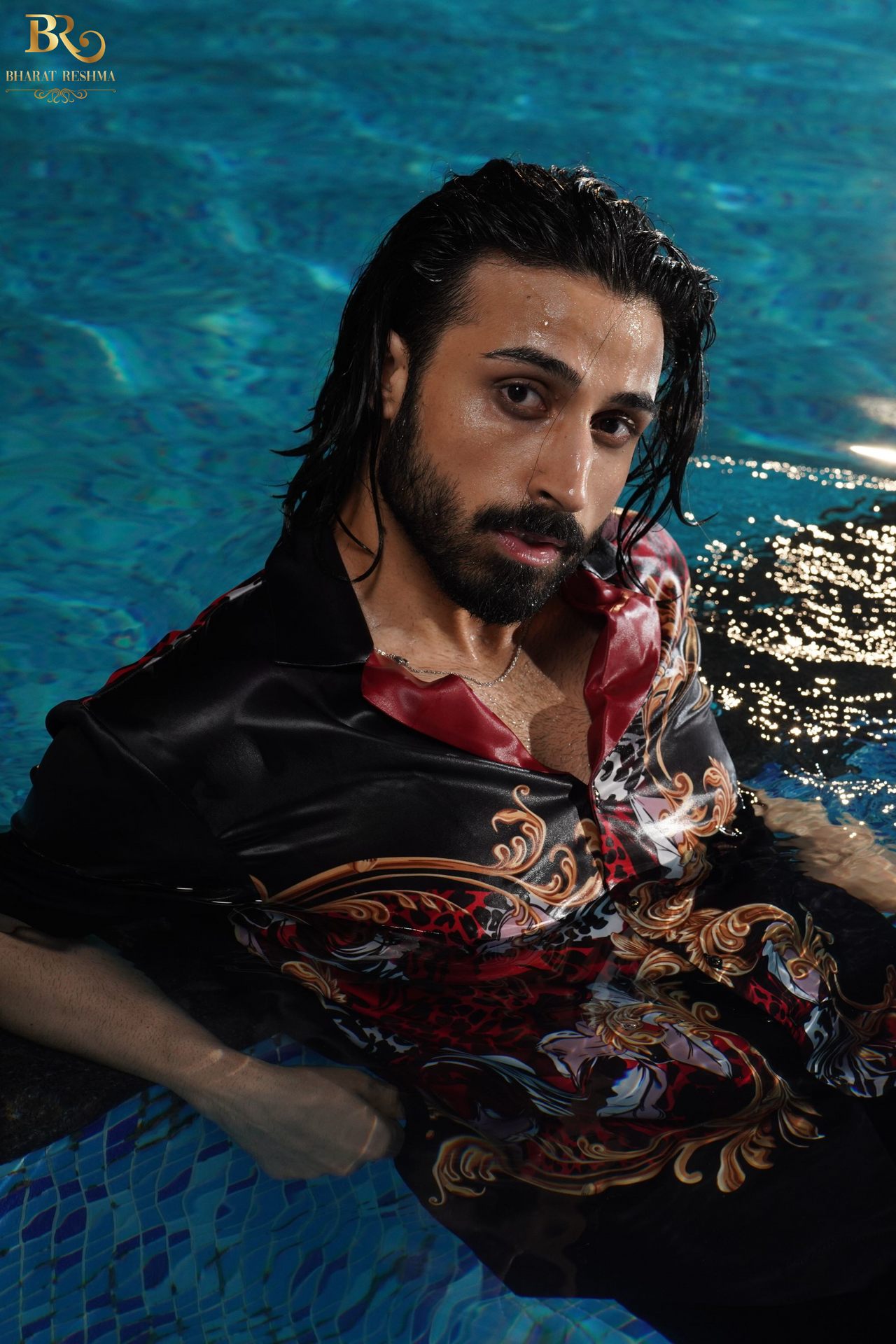 MEN'S BLACK MULTICOLOR PRINTED SHIRT