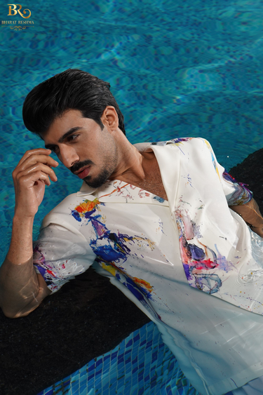 Ivory summer Multi Color Digital Print Shirt