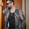 Manish Paul in Our Charcoal Abstract Digital Print Coord Set - Bharat Reshma