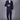 Designer Blue Fauble-breasted suit - Bharat Reshma