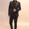 KARANVIR SHARMA In our Black 2 piece suit with Resham work - Bharat Reshma