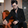 Manish Paul in Our Black Embroidered Cut Dana Tuxedo Set - Bharat Reshma