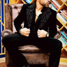 Rithvik in Black blazer with stud embellishment on the collar - Bharat Reshma