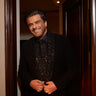 Samir Soni in Our Black Embroiderd Collar Tuxedo Set - Bharat Reshma
