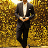 KARANVIR SHARMA in Our blue blazer with stone embellishment on the collar - Bharat Reshma
