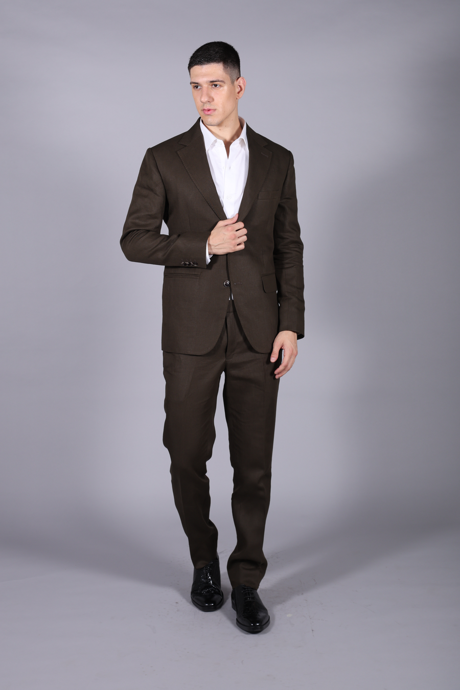 Brown Plain Suit and Pant Set