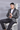 Designer Grey Resham Embroidered Tuxedo - Bharat Reshma