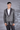 Designer Grey Resham Embroidered Tuxedo - Bharat Reshma