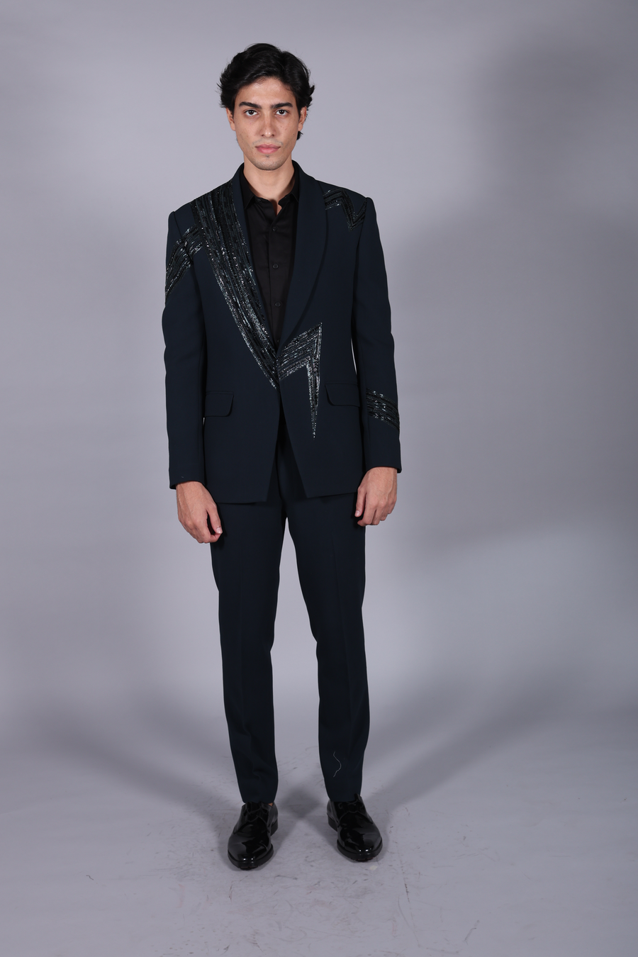Designer Blue Abstract Starry Tuxedo