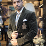 Gurmeet Chaudhary in Our Juniper Green Velvet Tuxedo - Bharat Reshma