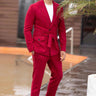 Sourabh Raaj Jain Red Classic 2 piece suit in italian - Bharat Reshma