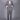 Gray Plain Bouble-Cuffed Formal Blazer and Pant - Bharat Reshma