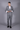 Gray Plain Bouble-Cuffed Formal Blazer and Pant - Bharat Reshma