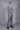 Gray Plain Bouble-Cuffed Formal Blazer and Pant - Bharat Reshma