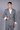 Gray Plain Bouble-Cuffed Formal Blazer and Pant - Bharat Reshma