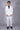Designer White pattern Pin-stripe work Tuxedo Jacket And Pant Set - Bharat Reshma