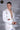 White Tuxedo highlight with Zari thread embroidery - Bharat Reshma