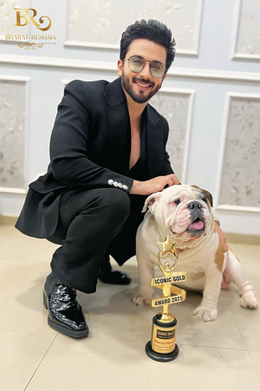 Dheeraj Dhoopar in Our Men's Black 3-piece suit - Bharat Reshma