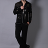 Silver Studs Dapper Black Jacket - Bharat Reshma
