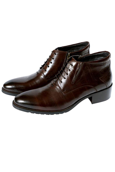 Highbrow Brown Bison Boots - Bharat Reshma