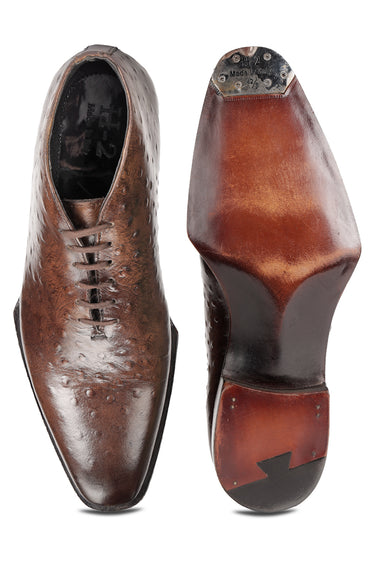 Goodyear Welted Lace Brown Shoes for Men - Bharat Reshma