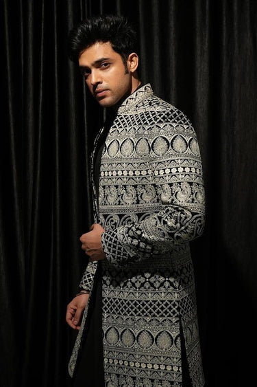 Parth Samthaan in Our Black Rajwada styled Indo Western - Bharat Reshma