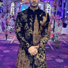 Umar Riaz In Our Black indo-western embellished with hand embroidery - Bharat Reshma