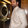 Rithvik Dhanjani in Our Ivory indo-western set with Resham work - Bharat Reshma