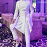 Sahil Anand in White indo western jacket decorated with an eagle pattern - Bharat Reshma
