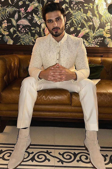 Vin Rana in Our Ivory Designer Indo Western - Bharat Reshma