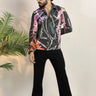 Multi-Colored Denim Digital Printed Jacket - Bharat Reshma