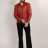 Red Leather Jacket - Bharat Reshma