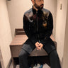 Bismil in Our luxury Black Hand Painted Kurta Set - Bharat Reshma