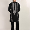 Black Embroidered Kurta Set - Bharat Reshma