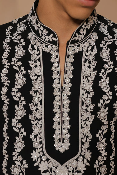 Black Legacy Kurta Set - Bharat Reshma