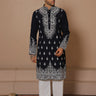 Black & White Traditional Kurta Set - Bharat Reshma