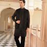 Cluster work kurta with embroided  Waistcoat Kurta Set - Bharat Reshma