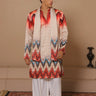 Ikkat illusion kurta stole set - Bharat Reshma