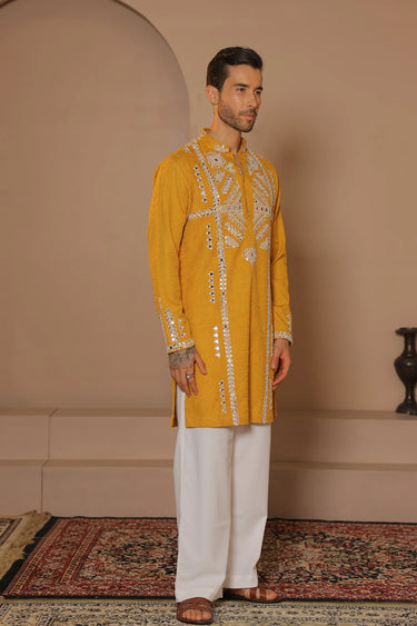 Sunlit Mirror Kurta Set - Bharat Reshma