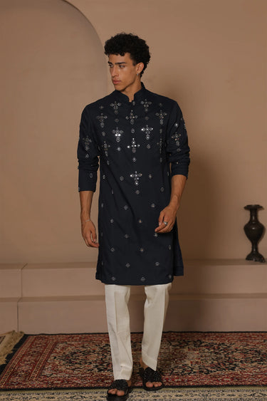 Midnight Mirror Kurta Set - Bharat Reshma