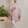 Pink ombre butti design kurta set - Bharat Reshma
