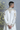 Designer White Diagonal Drape Kurta - Bharat Reshma