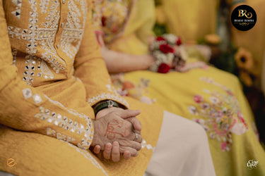 Bismil in Our Yellow Mirror Embroidered Kurta Set - Bharat Reshma