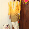 Dheeraj Dhoopar in Oue Ombre Kurta Set embellished with Resham embroidered - Bharat Reshma