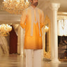 Ombre Yellow Kurta with White Resham work - Bharat Reshma