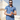 Blue Coord Set with Thread Embroidery - Bharat Reshma