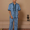 Cheetah Crest Blue Co-Ord Set - Bharat Reshma