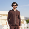 Brown Stitch Line co-Ord set - Bharat Reshma
